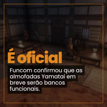 Almofadas Yamatai serão bancos